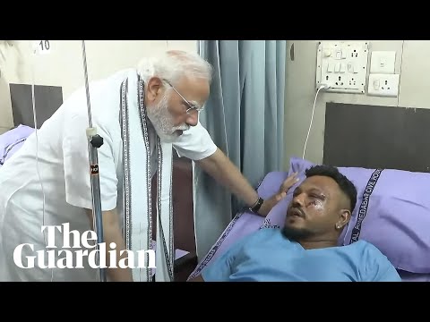 Narendra Modi meets sole survivor of Air India plane crash at a hospital in Ahmedabad