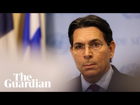 Israeli ambassador speaks to media at UN stakeout – watch live