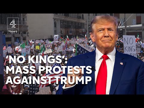 Huge crowds at ‘No kings’ protests against Trump across U.S