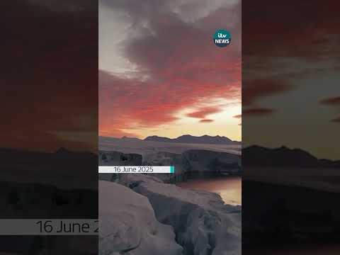Stunning ‘golden hour’ in Antarctica where sunrise rolls into sunset | ITV News