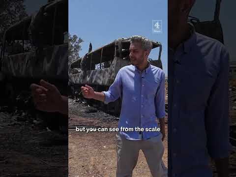 Aftermath of Iranian ballistic missile strike on Israel