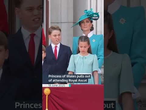 Princess of Wales pulls out of attending Royal Ascot #itvnews #royals