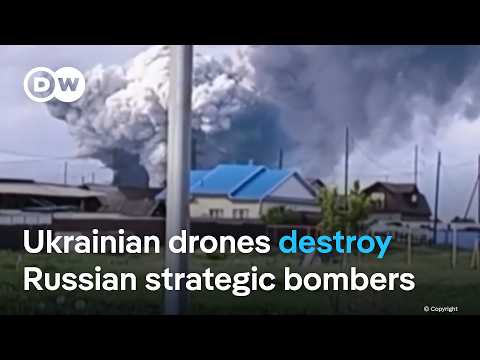 40 Russian aircraft hit by Ukraine drone attacks | DW News