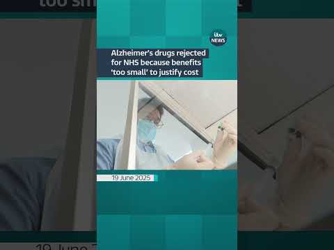 Alzheimer’s drugs rejected for NHS because benefits ‘too small’ to justify cost #itvnews