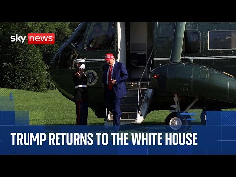 Trump returns to White House ahead of meeting with national security team