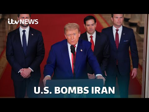 US directly joins Israel-Iran conflict with strikes on Iranian nuclear sites | ITV News