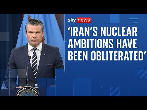 Strikes on Iran were ‘an incredible and overwhelming success’ – US defence secretary