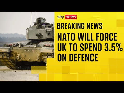 UK will be forced to increase defence spending to 3.5% to keep US on side, Sky News sources say