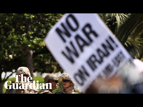 Thousands protest against Trump’s Iran strikes in cities around the world