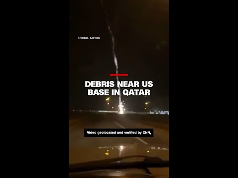 Debris near US base in Qatar
