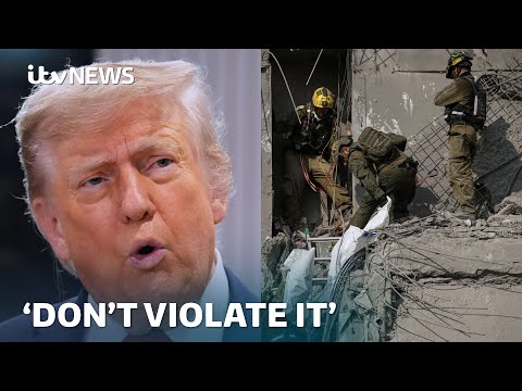 Israel-Iran ceasefire now in effect, says Trump, as he urges them not to ‘violate’ it | ITV News