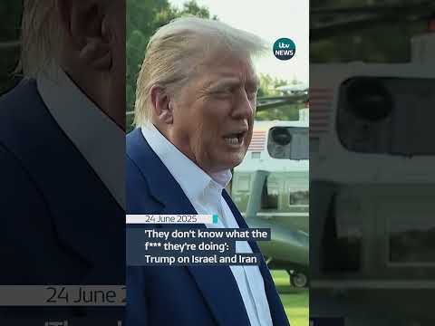 Donald Trump has said Iran and Israel “don’t know what the f*** they’re doing” | ITV News
