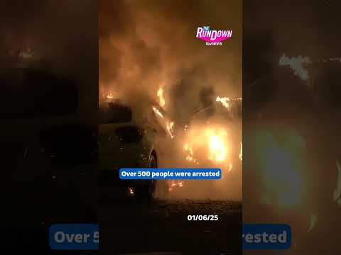 Two people have died and hundreds arrested after Champions League celebrations in France #itvnews