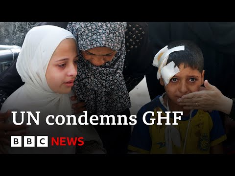UN condemns Gaza aid ‘death trap’ as dozens reported killed by Israeli fire | BBC News
