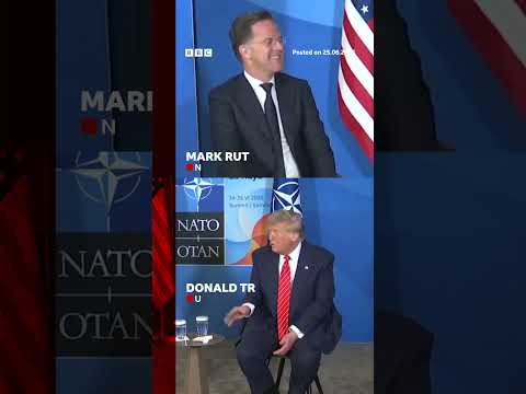 Nato boss commends ‘daddy’ Trump’s handling of Israel-Iran conflict. #Nato #Trump #BBCNews
