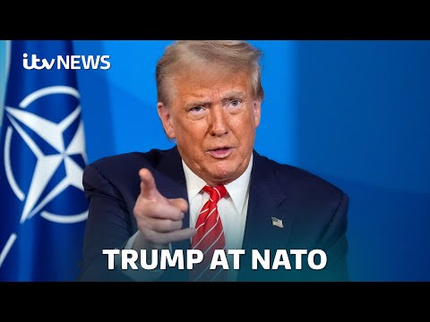 President Donald Trump holds press conference at NATO  – watch live | ITV News
