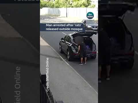 Man arrested afters ‘rats’ released outside mosque #itvnews
