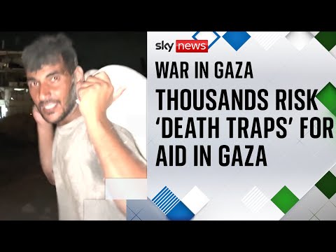 Gazans risk ‘death traps’ as they queue for aid amid ongoing war