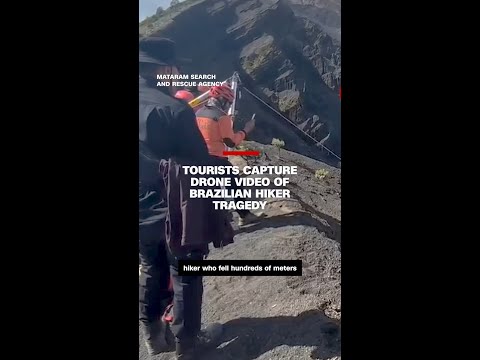 Tourists capture drone video of Brazilian hiker tragedy