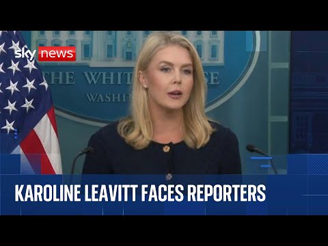 Trump’s press secretary Karoline Leavitt holds White House news briefing