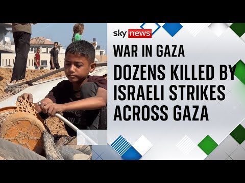At least 60 killed in Israeli strikes across Gaza, health staff say