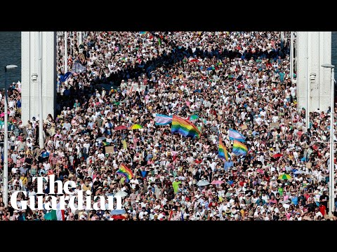 Tens of thousands march against Hungary’s government for LGBT rights