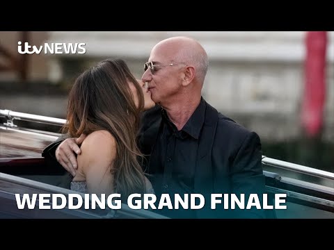 Jeff Bezos’ wedding wraps up with grand finale amid protests in Venice | ITV News