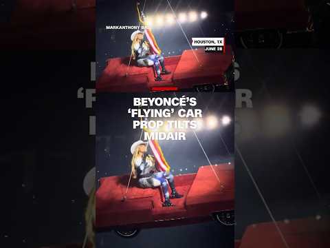 Beyoncé’s ‘flying’ car prop tilts midair
