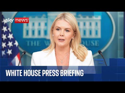 Trump’s press secretary Karoline Leavitt faces reporters at the White House
