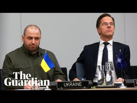 Mark Rutte and Ukraine defence minister Rustem Umerov give statements ahead of meeting – watch live