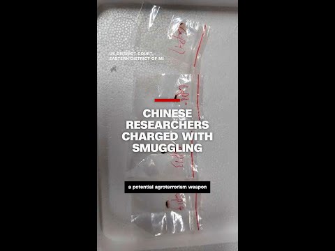Chinese researchers charged with smuggling