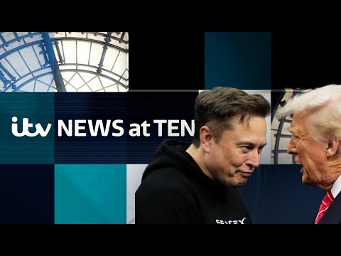 Watch ITV News at Ten- Trump and Musk row erupts with insults on X and Truth Social | ITV News