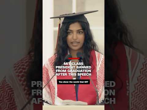 MIT class president banned from graduation after this speech