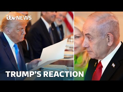 Trump reacts to Israeli PM’s letter nominating him for Nobel Peace Prize | ITV News