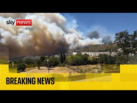 Wildfire “at the gates” of Marseille