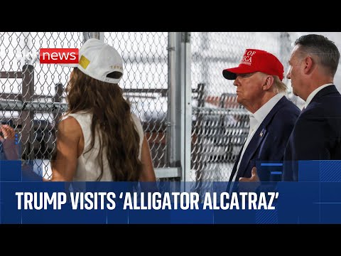 Donald Trump visits ‘Alligator Alcatraz’ detention centre in Florida