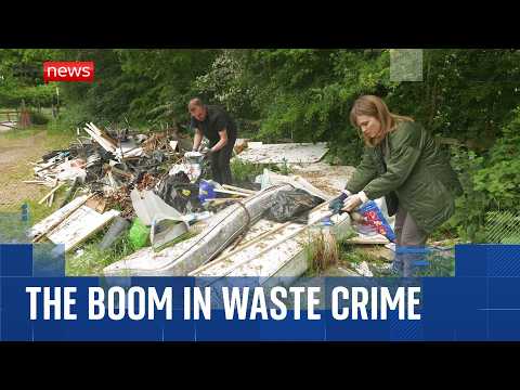 Sky News investigates rise in waste crime and hunts for people responsible
