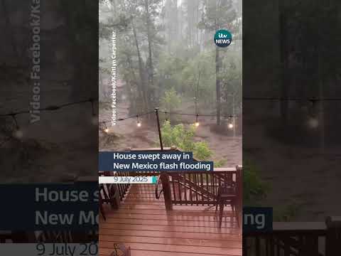 Flash floods hit New Mexico with whole homes being swept away #itvnews