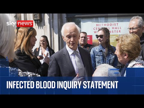 Infected blood inquiry chair gives statement after report published