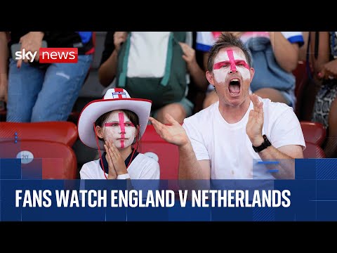 Fans watch England v Netherlands Euros match
