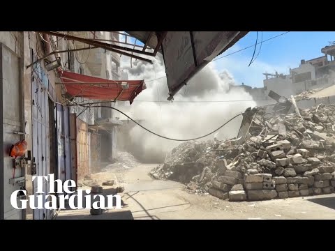 Moment Israeli strike hit near to old market in Gaza City