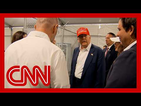 Trump tours Florida’s controversial new migrant detention center