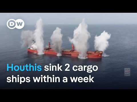 Yemen’s Houthi rebels release video of attack on cargo ship in the Red Sea | DW News
