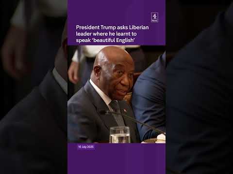 Trump praises Liberian President’s ‘beautiful english’