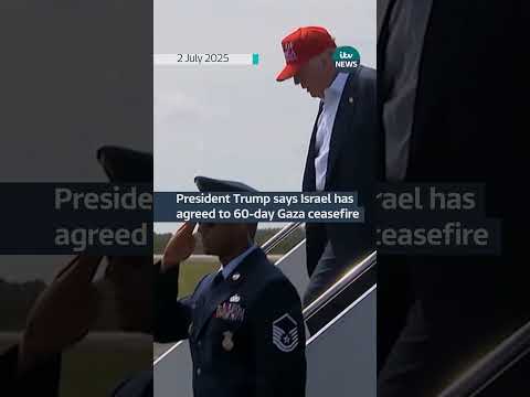 President Trump says Israel agrees to 60-day ceasefire in Gaza and urges Hamas to accept #shorts
