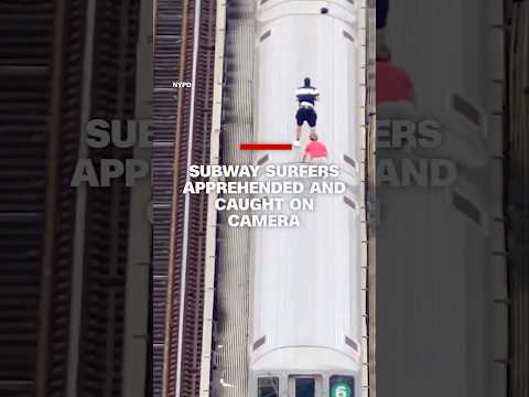 Subway surfers apprehended and caught on camera