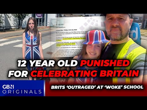 Brits fume as 12 year old PUNISHED for loving Britain as Dad TORCHES ‘woke’ school