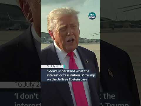 Trump was asked why his supporters have a renewed interest in the Jeffrey Epstein case #itvnews
