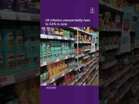 UK inflation unexpectedly rises to 3.6% in June