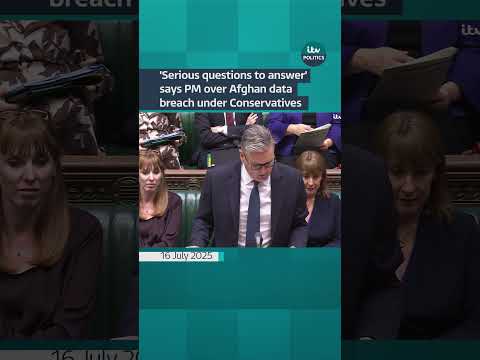 ‘Serious questions to answer’ says PM over Afghan data breach under Conservatives #itvnews